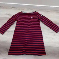 ミキハウス　HOT BISCUITS 110cm ストライプワンピース　☆美品☆