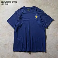 TENNESSEE RIVER半袖ミニボーダーTシャツ古着USA製ネイビー90s