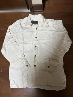 ハル様専用Nick & Nora US製アイボリーレーヨンオープンカラー長袖