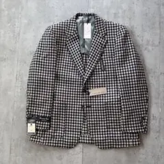 タグ付き 90s古着 希少デザイン レトロ テーラードジャケット 白黒 S〜M