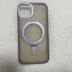 MagSafe対応 透明パープル iPhone14ケース