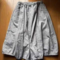 グレー バルーンスカート サイドポケット付き