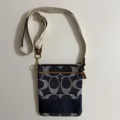 COACH シグネチャー デニム ショルダーバッグ