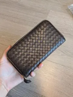 ボッテガヴェネタ イントレチャート ラウンドジップ長財布