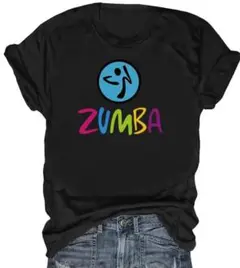 美品 ZUMBA ブラック Tシャツ S/M ズンバ