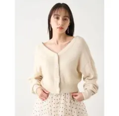 SNIDEL ファーライクニットカーディガン