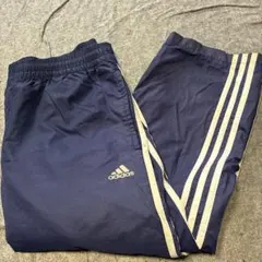 adidas ネイビー 3本ラインジャケットとパンツセット　ウインドブレーカー