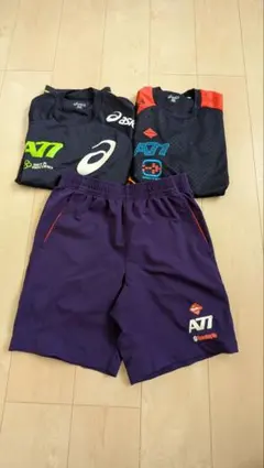 【美品】A77 asics ランニング　シャツ　パンツ　セット