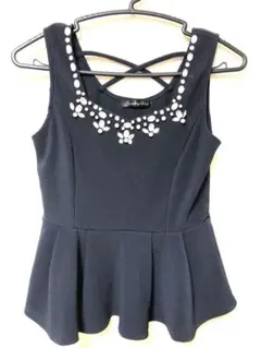 フリルタンクトップ キャミ 飾り付き