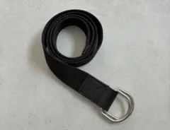 MUJI ナイロン Dリングベルト 黒のサムネイル