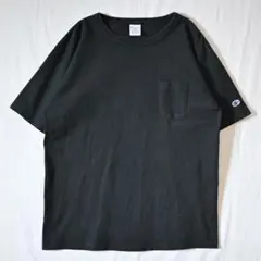 Champion チャンピオン T1011 ポケT USA製 黒 サイズL