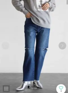 サイドカットデニム