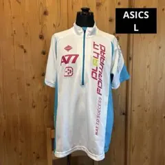 ASICS アシックス A77 半袖 ハーフジップ シャツ L メンズのサムネイル