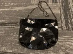 ❗1点限定❗レディース　ショルダーバッグ　ポシェット　黒　エナメル
