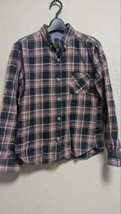 agate label チェック柄長袖シャツ Mサイズ