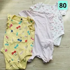 ロンパース 12-18ヶ月 3点セット　ギャップ　花柄