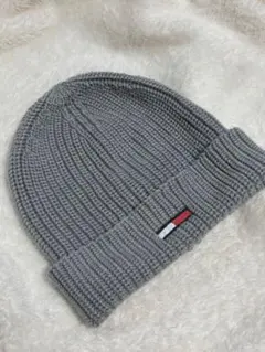TOMMY JEANS グレー ニット帽 OS