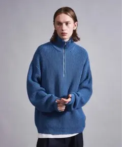 monkey time ハーフジップ　ニット