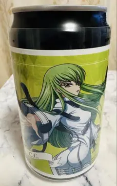 コードギアス 20周年 C.C. ラベル缶　ステッカー　TAG LIVE