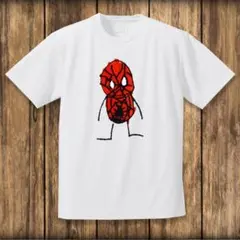 スパイダーマン 落書き Tシャツ 新品 送料込 可愛い XL