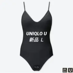 【新品】Uniqlo U シームレススイムワンピース 黒 L ユニクロ 水着のサムネイル