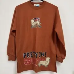 no.1565 新品 プリント オレンジ トレーナー