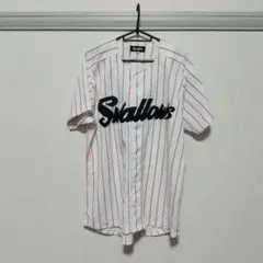 ヤクルト ユニフォーム 白赤 ストライプ