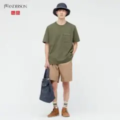 ユニクロ × JWアンダーソン ブランケットステッチTシャツ オリーブ
