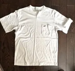 クロコダイル　ロゴポケット付きTシャツ　ホワイト