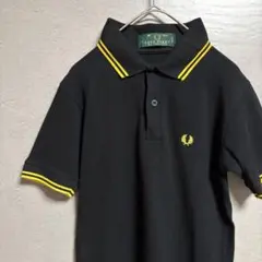 FRED PERRY ポロシャツ ブラック×イエローのサムネイル
