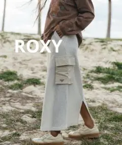 ROXY ロキシー カーゴポケット ワッフル ロングスカート サイドポケット