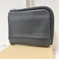 【人気✨希少/ディライト】ポーター　コインケース　L字ファスナー　レザー　黒　稀