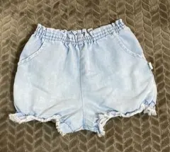 キッズデニムハーフパンツ 120cm ライトブルー