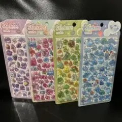 Stickers cute ボンボンドロップシール4枚　海の生き物