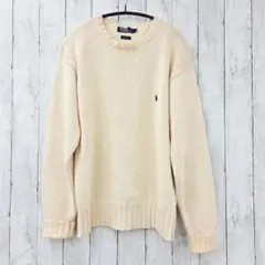 【 ポロラルフローレン 】 クルーネック コットンニット