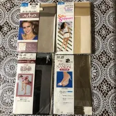 ゴム付ストッキング4足セット　新品　フクスケ2足　アツギ2足　計4足 L