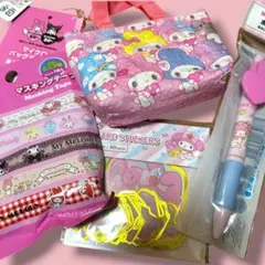 サンリオ マイメロディ 文具4点セット♡マイメロ 50周年 シール ボールペン