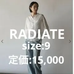 定価15,000 RADIATE メッシュクルーネックシャツ 白　はおりのサムネイル