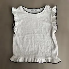最終処分！ZARA フリル付きノースリーブトップス