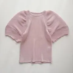 HANAE MORI ハナエモリ プリーツノースリーブブラウス ピンク - メルカリ