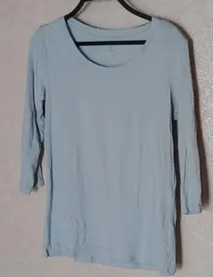 【ユニクロ】Ｔシャツ レディース 水色 XL