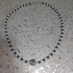 パールビーズ×black&whiteネックレスSeahorse×original