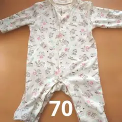 アンパンマン ロンパース 70 長袖 薄手 ベージュ