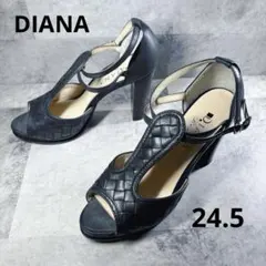 極美品✨DIANA Romache ダイアナ サンダル 24.5 編み込み