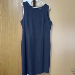 【1/31出品終了します】 ジャンパースカート　紺　ストライプ