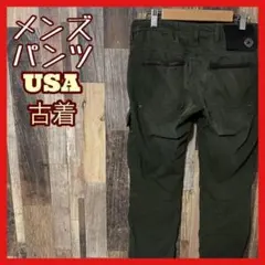 ジースター メンズ カーキ ワーク カーゴ S パンツ USA古着 90s