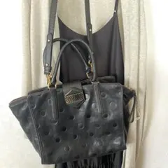 MARC JACOBS ブラック ドット 2wayハンドショルダーバッグ