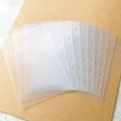 M6 ミニ6 A7 6穴 透明シール帳 シール台紙 10枚セット クリア 剥離