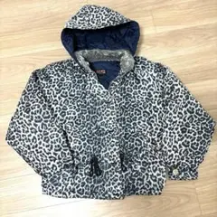【最終処分‼️美品】ヒョウ柄フード付き中綿コート ジャケット