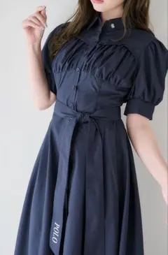 POLOとdazzlinコラボ コルセットスウィッチングシャツワンピース